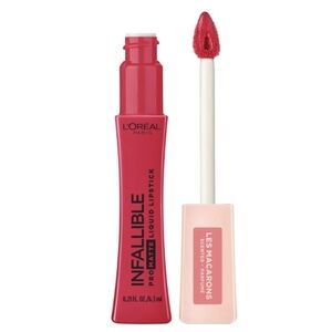 2X L'Oréal Pro-Matte Les Macarons Scented Liquid Lipstick #828 Framboise Frenzy